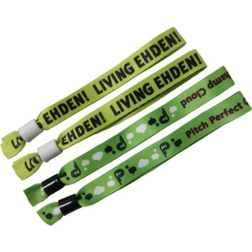 YERLLSOM 50PCS 15*350mm heat transfer print fabric cloth wristbands with print pattern or logo for events FW19061601