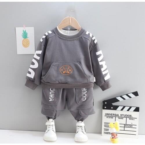 0-5 years Spring Autumn Boy Clothing Set Casual Fashion Pullover Sweatershirt + Pant Kids Children Toddler Casual Sports Outfits