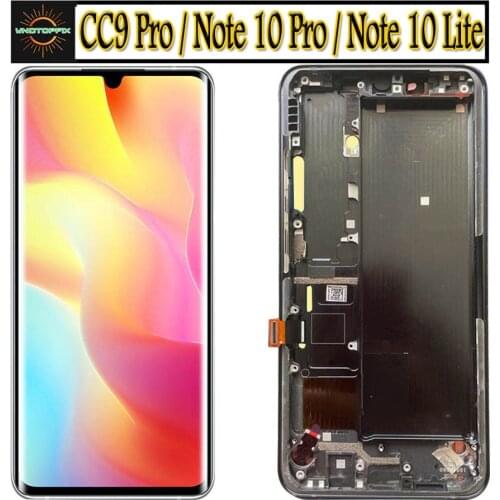 6.47 Original For Xiaomi mi Note 10 Lite LCD Display Touch Screen Digitizer M2002F4LG LCD For Xiaomi Mi Note 10 Pro CC9 Pro LCD