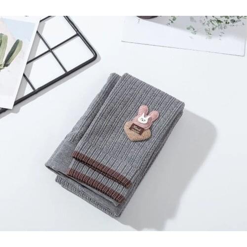 2021 Winter Girls Pants Fashion Cute Cartoon Bunny Pattern Pants Children Thick Warm Trousers Girls Leggings Warm Cotton