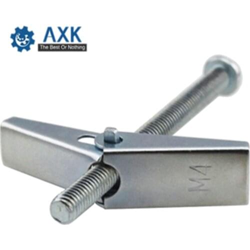 10pcs/lot M3M4/M5/M6/M8 with Screw Spring Wing Toggle Anchor Bolt With Zinc Plated/Primavera Asa Alternar/Wing muelle articulado
