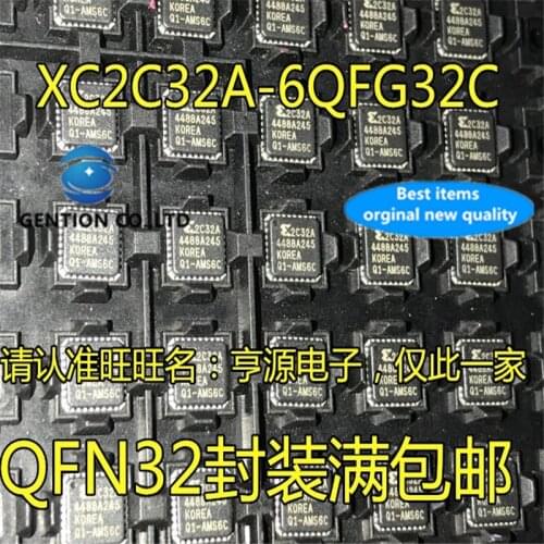 10Pcs XC2C32A XC2C32A-6QFG32C 2C32A QFN32 Embedded microcontroller chip in stock 100% new and original