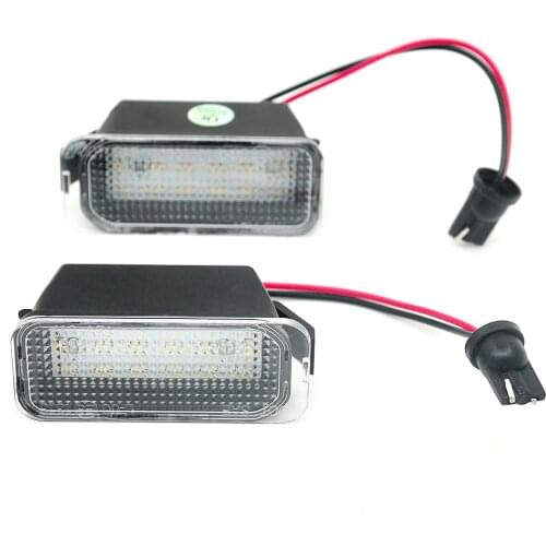 2Pcs LED License Number Plate Light Lamps For Ford Escape Ranger Kuga 1 2 C-MAX Focus 2 3 Ecosport Edge Fiesta 6 7 Mondeo 4 5