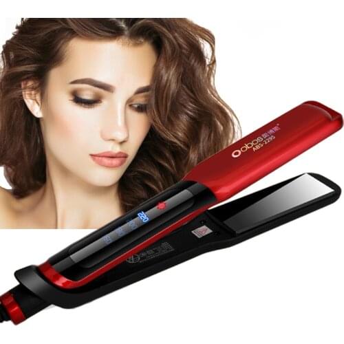 Hair Straightening 2 in 1 Hair Curler Styling Hair Curling Ceramic Coating Heating Wide Plate Flat Iron Hairdressing Tool