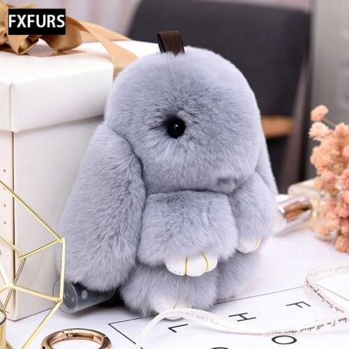 2020 Fxfurs fashion new Rex rabbit germinating natural real rabbit dead rabbit jewelry key chain pendant
