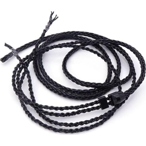 8 share single crystal copper wire silver plated diy earphone wire headphone cable upgrade cable speaker cable 1.2meter