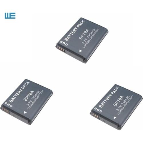 3pcs/Lot BP-70A EA-BP70A IA-BP70A BP70A IABP70A Battery for SAMSUNG ST67, ST70, ST71, ST72,ST76,ST80,ST90,ST93, ST95 DV180F ES90