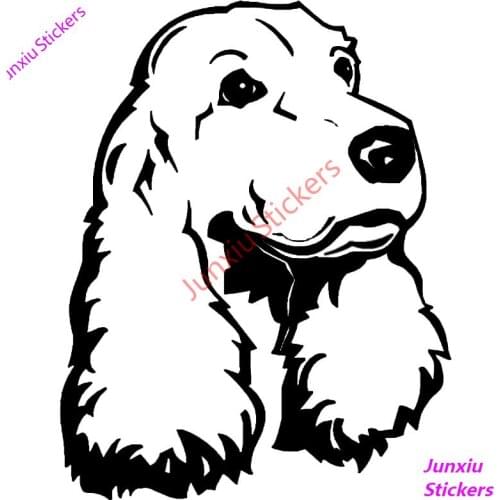 Lovely Cocker Spaniel Dog Car Sticker Motorcycles Bumper Rear Windshield Laptop Cover Scratch Decal Accessories KK8*7cm