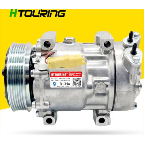 AUTO AC Compressor for Citroen Berlingo C2 C3 Pluriel Xsara Peugeot 206 6453GZ 6453JL 6453JP 6453KS 6453LF 6453LH 6453LN 6PK 12V