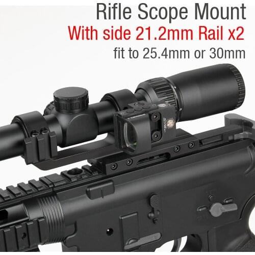 PPT Double Ring Scope Mount Bracket with Two Picatinny Rail Side Rifle Scopes Mount For Outdoor Hunting PP24-0202