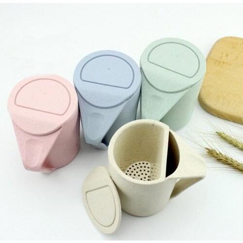 The wheat straw milk tea cup creative couple tea cup green wash gargle cup of wheat