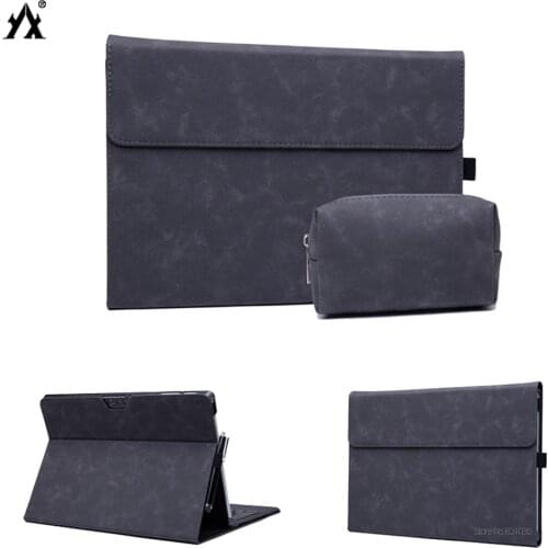 PU Leather Laptop Case for Microsoft Surface Pro 6 cover Tablet Stand Fold Holder for Surface new Pro 4 / Pro 5 Laptop Sleeve