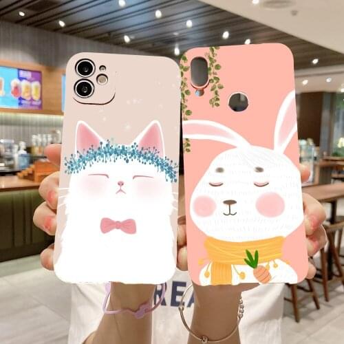 Lovely Small Animals Pattern Phone Case For Oppo Realme C21 C12 7i 8 Pro 7 C3 Matte Sky Painted Soft Silicone Protect Back Cover