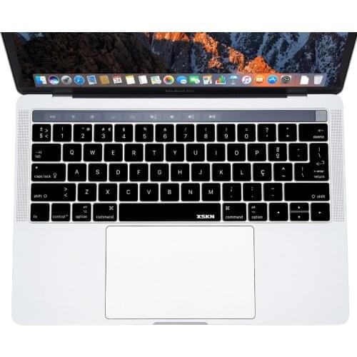 XSKN Portuguese Keyboard Cover Skin for Macbook Air 13 Pro Retina 15 for Macbook with Touch Bar A1706 A1707 Keyboard Protector
