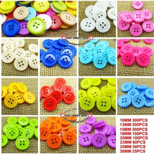 10MM 13MM 15MM 18MM 20MM 23MM 25MM 30MM colors Dyed Plastic buttons coat boots sewing clothes accessory shirt button P-111