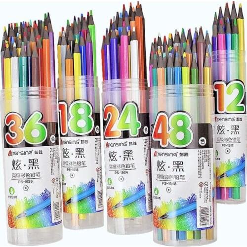 Childrens colored pencils, wooden erasable colored pencils, colored pencil sets, hand-painted supplies water color pencil