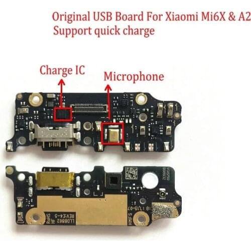 For Xiaomi Mi 6X OEM Charging Port PCB Board Cable USB Charging Dock Connector PCB Board Ribbon Flex Cable QC 3.0 for Xiaomi A2