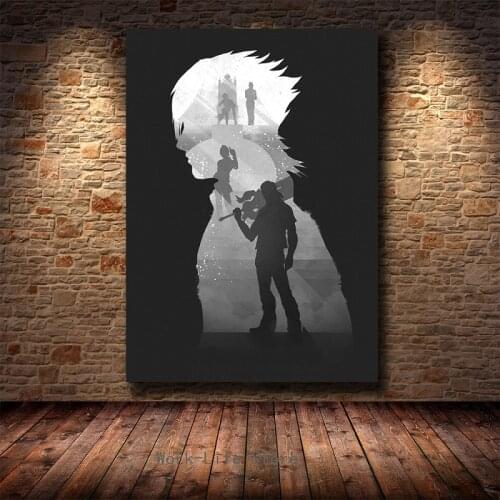 Final Fantasy 7 Game Poster Tifa Cloud and Aeris Canvas Painting Home Decoration Cartoon Movie Poster Wall Art Pictures