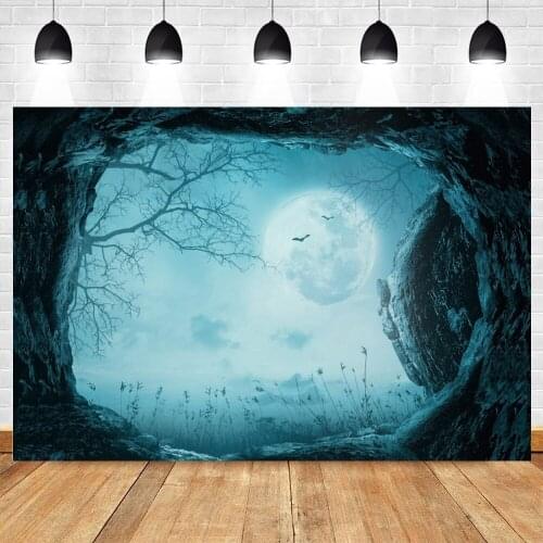 Yeele Photocall Halloween Background Dead Forest Moon Stone Hole Baby Portrait Backdrop Photography For Photo Studio Photophone