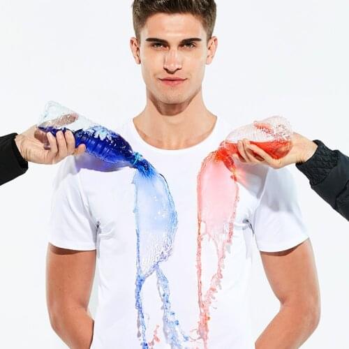 New Men Summer T Shirt Short-sleeve Breathable Shirts Quick-drying Ice Silk T-shirt Solid Color Loose O-neck Men Clothes