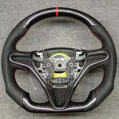 Customized Carbon Fiber Racing Steering Wheel For Honda Civic 2007 2008 2009 2010 2011 2012 2013-2021 8th 10th