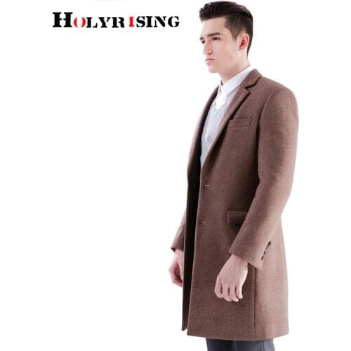 Holyrising Men 50% wool coat Fashion winter coat men coffen color Wool Blend men manteau homme Overcoat Winter 19035-5