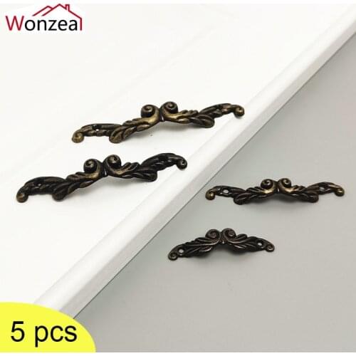 5PCS Classical Style Matte Bronze Cabinet Handles Kitchen Antique Cupboard Pulls Drawer Knobs Furniture Handle Hardware
