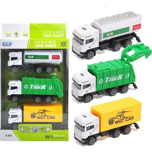 1:64 alloy pull back urban sanitation vehicle suit model,fire engineering truck,military truck toy,free shipping