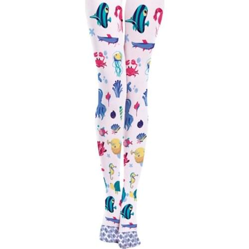Marine Underwater Animal Print Pantyhose