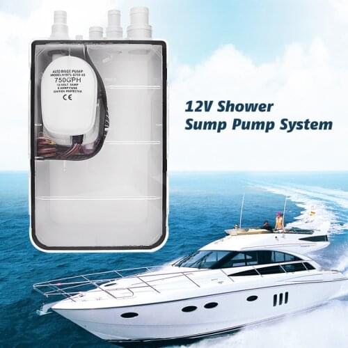 750GPH Boat Shower Sump Pump System Ignition Protected For Yacht Marine RV Camper Etc 47.5 L/Minute Boat Accessories Marine 2019