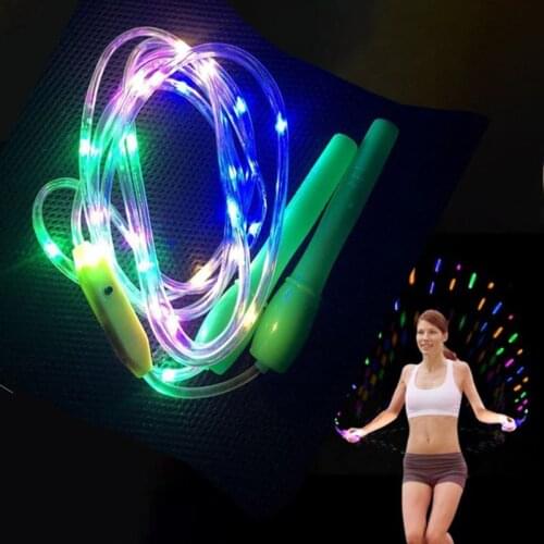 Newest Kids Outdoor Sport Toys Novelty Light Skipping Rope Game Luminous Toys Jump Ropes Exercise Light Up Toys for Children