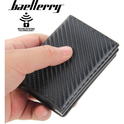 New Luxury Carbon Fiber Card Wallet RFID Blocking ID Credit Card Holder Wallet Case Cardholder Protection Purse For Men Women