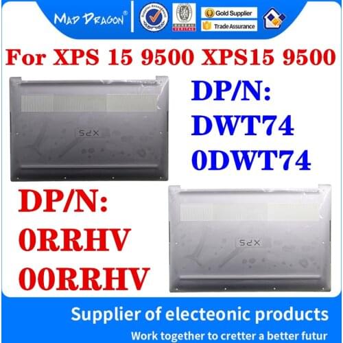 New Original 00RRHV 0RRHV White 0DWT74 DWT74 Silver For Dell XPS 15 9500 XPS15 9500 Laptop Bottom Base Cover Bottom Case D Shell