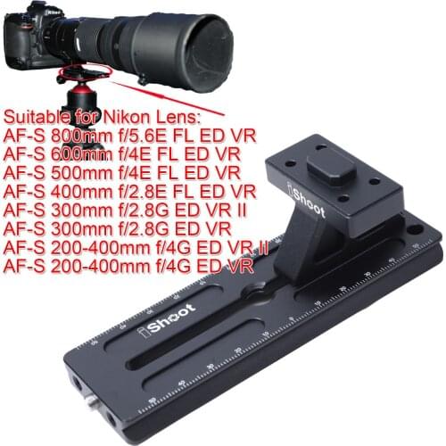 Lens Collar Foot Tripod Mount Ring Stand Base + Camera Quick Release Plate for Nikon Long Lens AF-S 400mm f/2.8E FL ED VR
