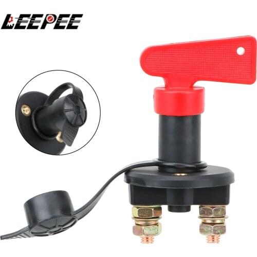 Car Battery Disconnect Switch Power Isolator 1 Removable Keys For Truck Marine ATV Cut Off Kill Switch Car Accessories