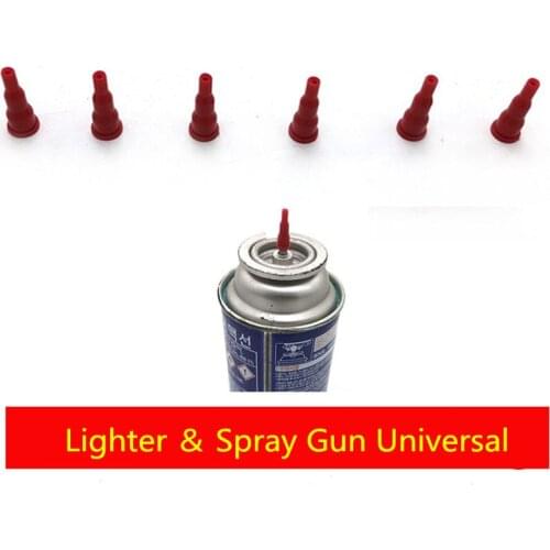 6pcs Convenient Plastic Gas Fill Head Convert Cassette Tank Into Inflatable Tank Reusable Butane Adapter For Lighter & Spray Gun