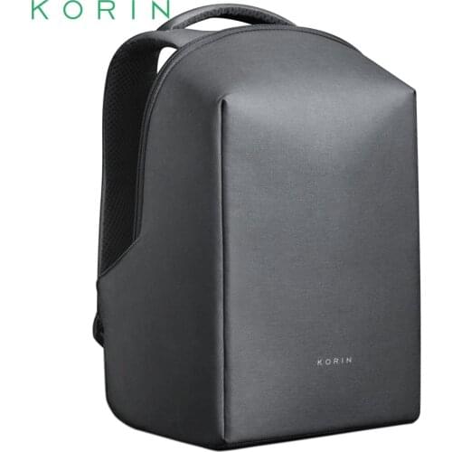 Korin Design HIPACK Hidden Anti-theft Men Backpack USB Charging 15.6 inch Laptop Backpack Waterproof College Student School Bag