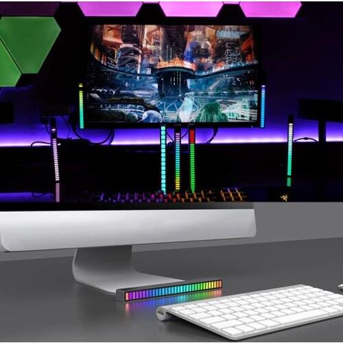 Pickup Rhythm Light USB LED Strip Light Sound Control Music Atmosphere Light RGB Colorful Tube Energy-Saving Lamp Ambient Light
