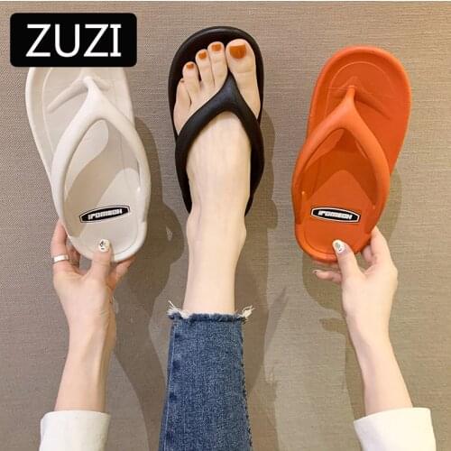 ZUZI 2021 women flip flops New style slippers female outdoor furnishing simple summer slippers couple EVA slippers