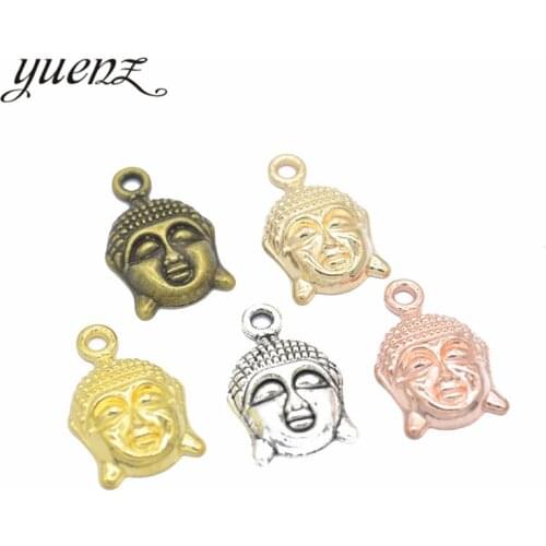 YuenZ 10pcs Antique silver color Charms Buddha Plated Pendants Jewelry Making DIY Handmade Craft 21*14mm T24