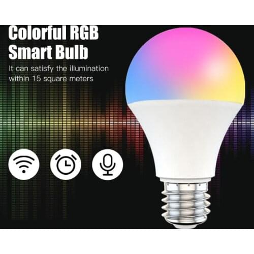 15W E27 B22 Smart Control RGB+CCT LED Light Bulb Led Light Dimmable RGB Led Lamp Colorful Changing Bulb Led Lampada Decor Home