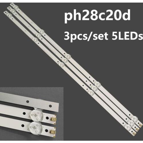 20Set=60PCS LED Backlight Strip 5LEDs For 28inch Ph ilco PH28C20D PH28C20