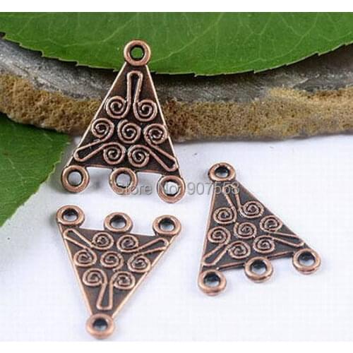 40pcs copper tone crafted swirl technics conector H1917