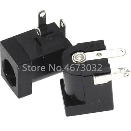500Pcs DC-005 DC power socket 5.5*2.1mm Round hole socket 3Pins 5.5x2.5mm Universal power socket DC005