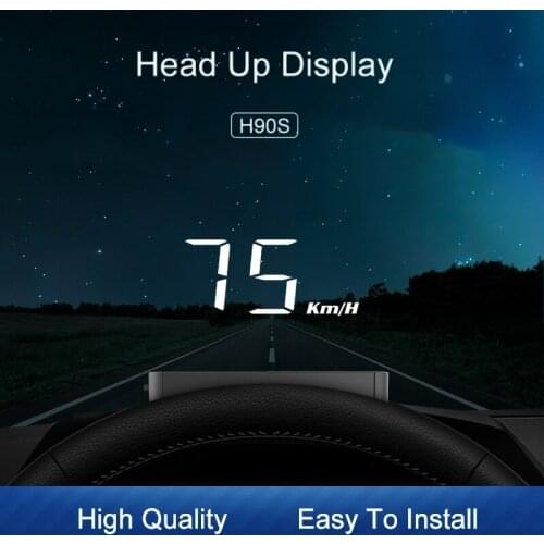 Car HUD Head Up Display OBDII Gauge Windshield Projector Overspeed Alarm Voltage Water Temperature Monitor Speedometer