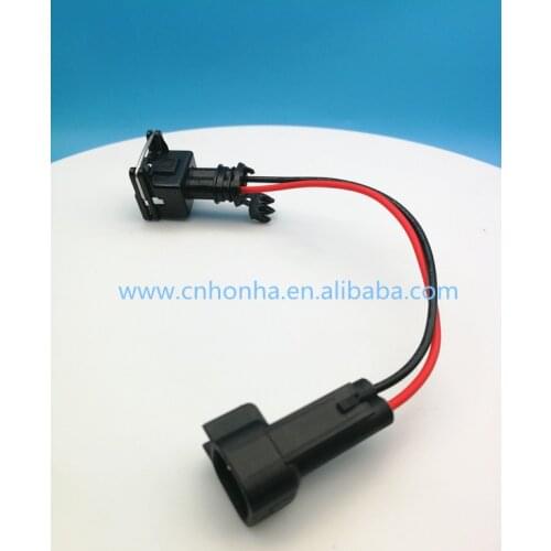 Free shipping 5/10/20/50 pcs/lots 2 Pin/way Waterproof Fuel Injector Wire Harness EV1 to EV6 USCAR Adapter Kit