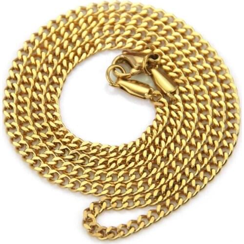 European and American Mens Stainless Steel Fine Hip-hop Rock Cuban Chain Jewelry Wholesale Goth Luxury Necklace Accessories