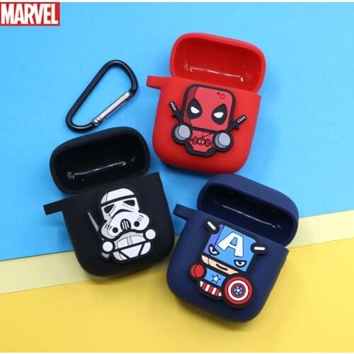 Cartoon Marvel Earphone Case Cover For OPPO Enco Free Headphones Cover TWS Bluetooth Earphone Wireless Charging Box Bags
