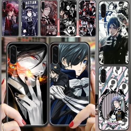 Black Butler Anime Phone case For Samsung Galaxy A 3 5 7 8 10 20 21 30 40 50 51 70 71 E S 2016 2018 4G black soft funda 3D coque