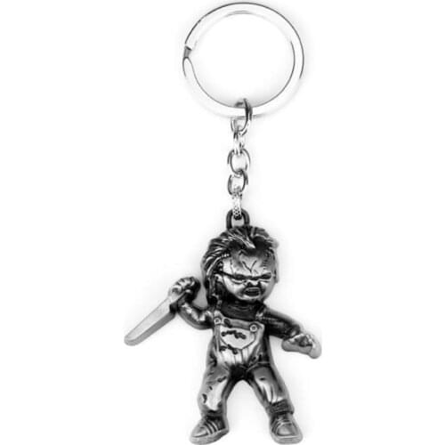 Childs Play Andy Hold Knife Key Chain Alloy Keychain Accessories Pendant Key Ring Charms Keychains for Ladies